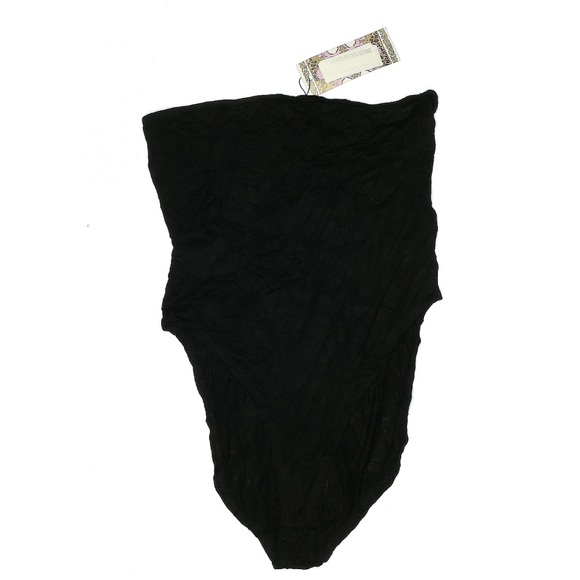 Boohoo Bandeau Bodysuit size 8 new in black - Picture 1 of 8